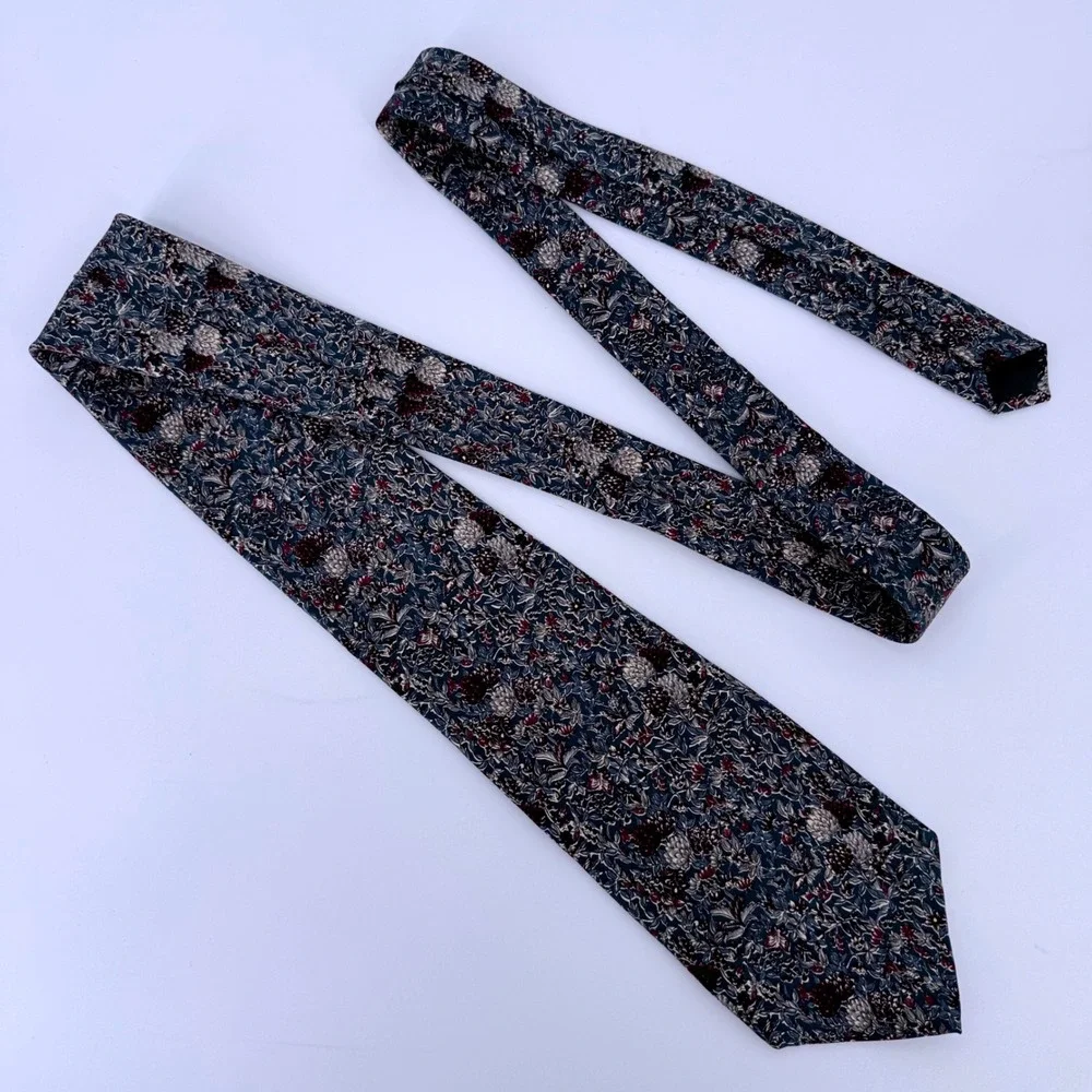 Vintage Bert Pulitzer Collectors Edition Mens Silk Tie Floral Botanical 90s 1990